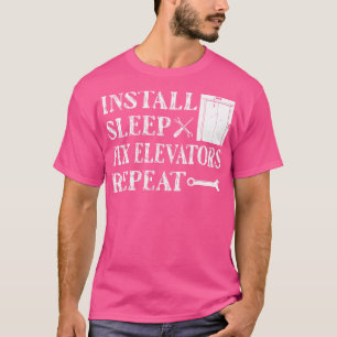T-shirt Installation des ascenseurs Fixer les ascenseurs M