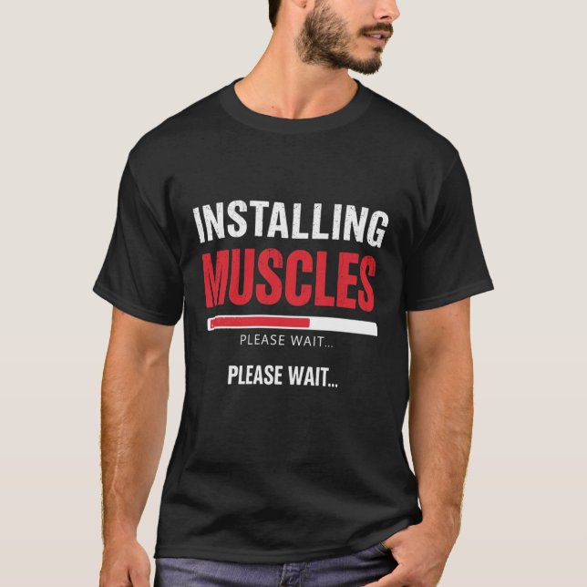 T-shirt Installation des Muscles en Cours – Drôle de Trava (Devant)