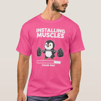 T-shirt Installation des muscles Veuillez patienter Fitnes