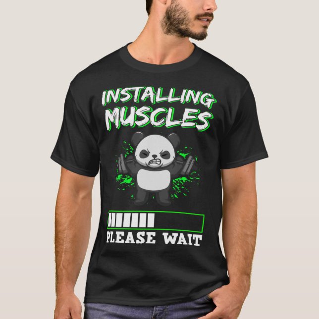 T-shirt Installation des muscles Veuillez patienter Muscle (Devant)