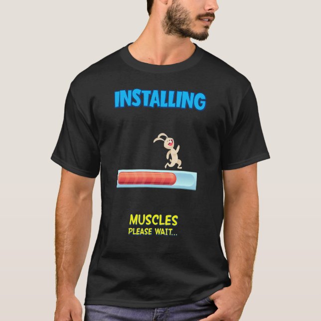 T-shirt Installation des muscles Veuillez patienter Sarcas (Devant)