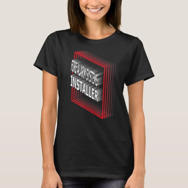 T-shirt Installation des systèmes d'alarme incendie Titre  (Devant)