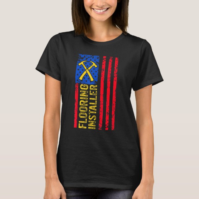 T-shirt Installation du plancher de l'entrepreneur (Devant)