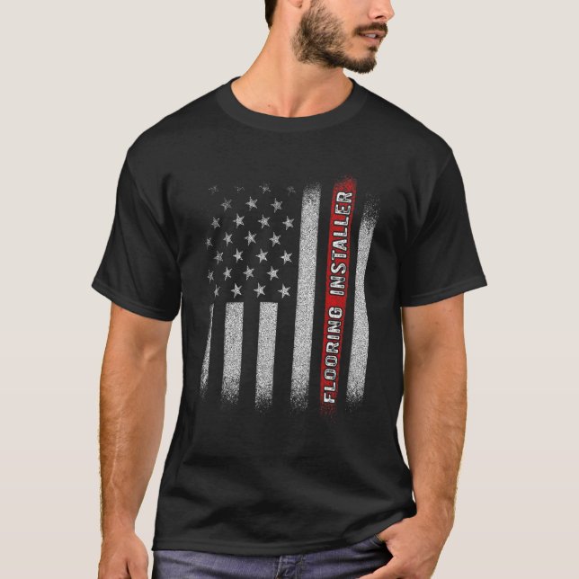 T-shirt Installation du plancher de l'entrepreneur (Devant)