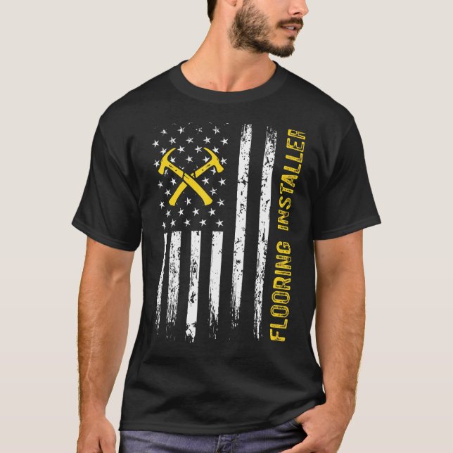 T-shirt Installation du plancher de l'entrepreneur (Devant)