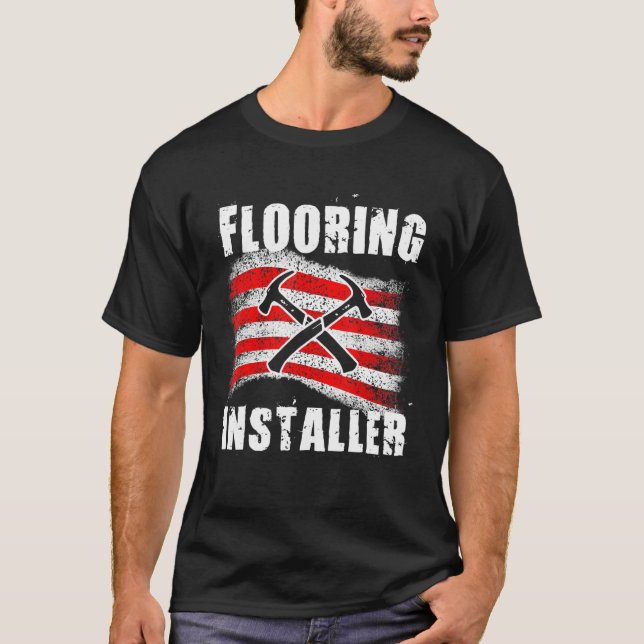 T-shirt Installation du plancher de l'entrepreneur (Devant)