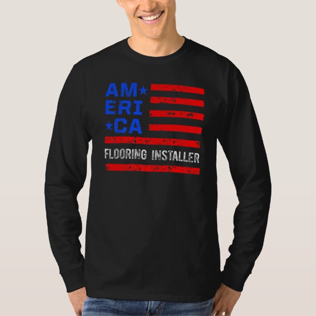 T-shirt Installation du plancher de l'entrepreneur du sous (Devant)