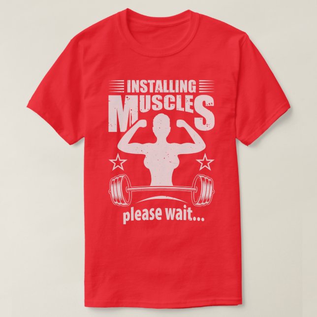 T-shirt Installation Muscles Bodybuilder Gym Fitness 12 (Design devant)