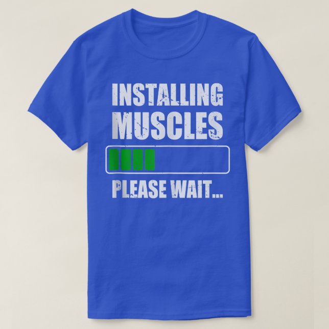 T-shirt Installation Muscles Bodybuilding Poids Gym  (Design devant)