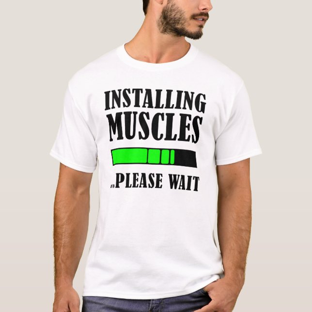 T-shirt Installation Muscles S'Il Vous Plaît Poids Fantast (Devant)