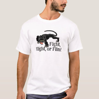 T-shirt Instinct de survie Combat, Fuite ou Film ? Choix