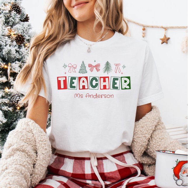 T-shirt Institutrice Coquette de Noël (Créateur téléchargé)