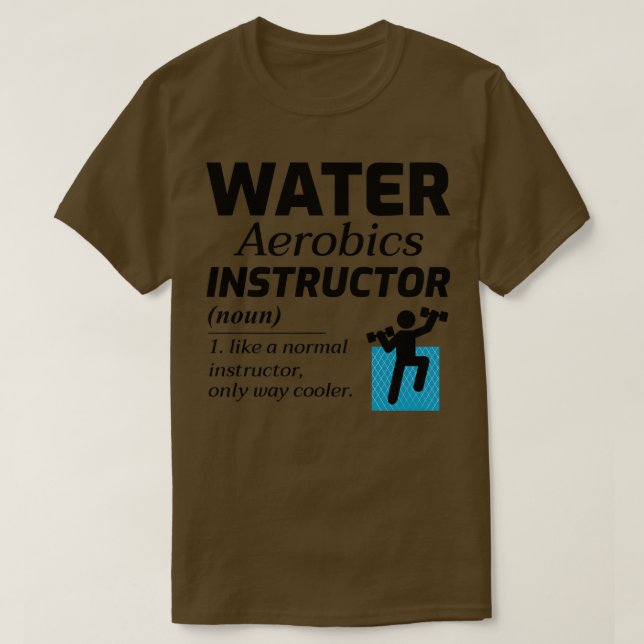 T-shirt Instructeur d'aérobic aquatique Entraîneur de fitn (Design devant)
