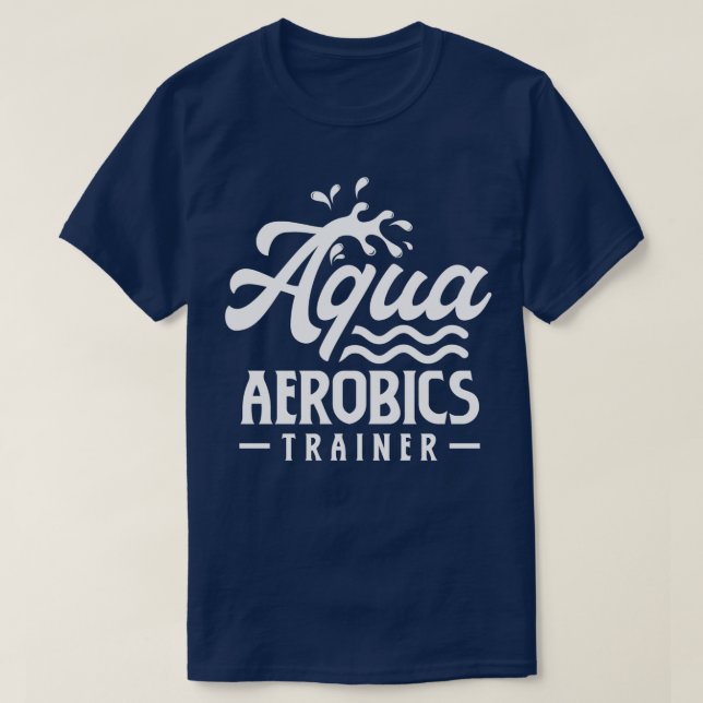 T-shirt Instructeur de formation en aérobic Aqua Eau de pa (Design devant)