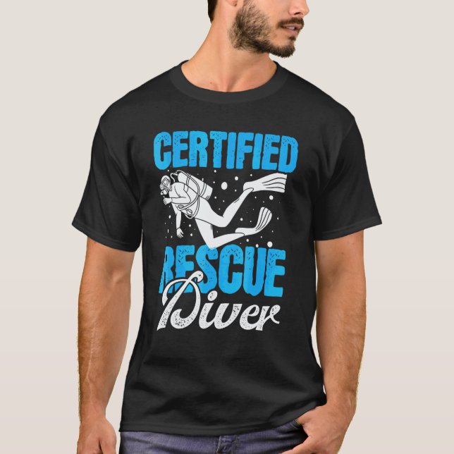 T-shirt Instructeur de plongée de secours professionnel Pl (Devant)