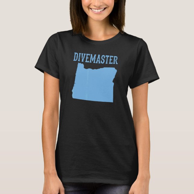 T-shirt Instructeur de plongée Oregon Divemaster Drapeau d (Devant)