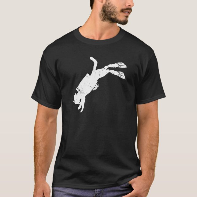 T-shirt Instructeur de plongée sous-marine Cat Diver (Devant)