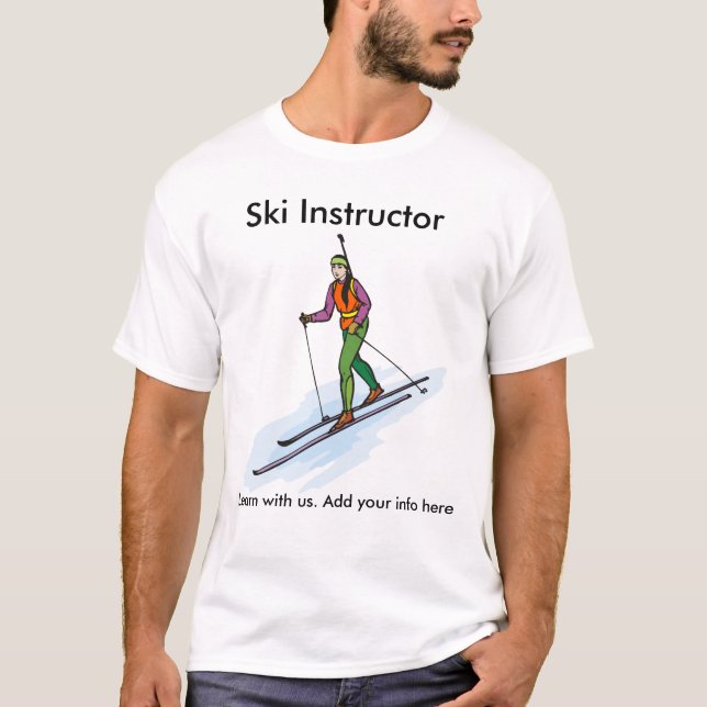 T-shirt Instructeur de ski (Devant)