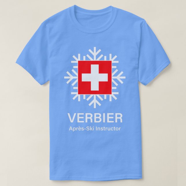 T-shirt Instructeur de ski Verbier Apres (Design devant)