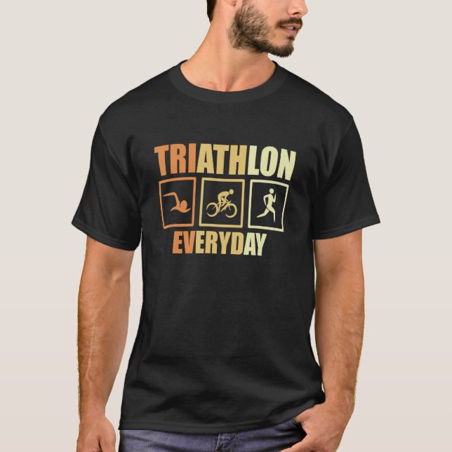 T-shirt Instructeur De Triathlon Pour L'Entraîneur De Tria (Devant)