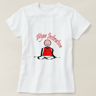 T-shirt Instructeur de yoga---Chiffre de bâton de positio