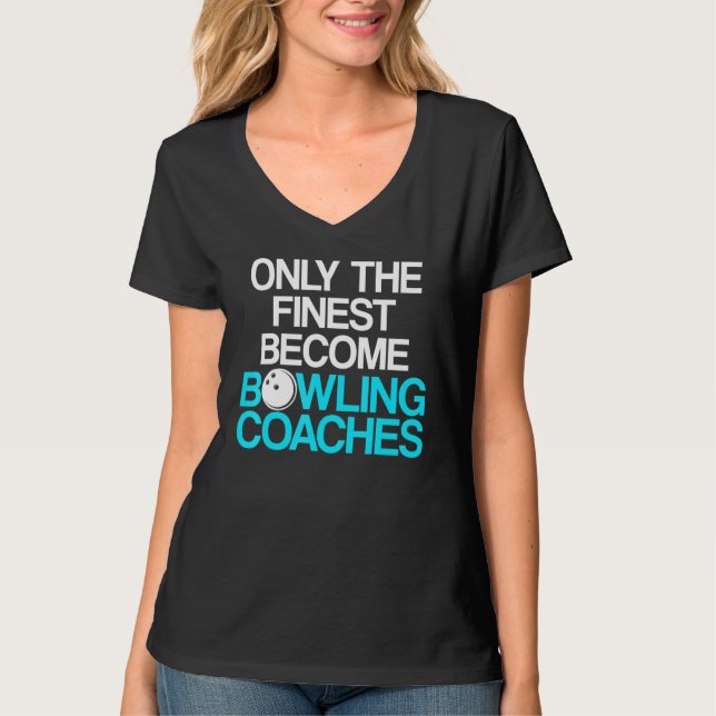 T-shirt Instructeur d'équipe de Bowling Coach 10 (Devant)