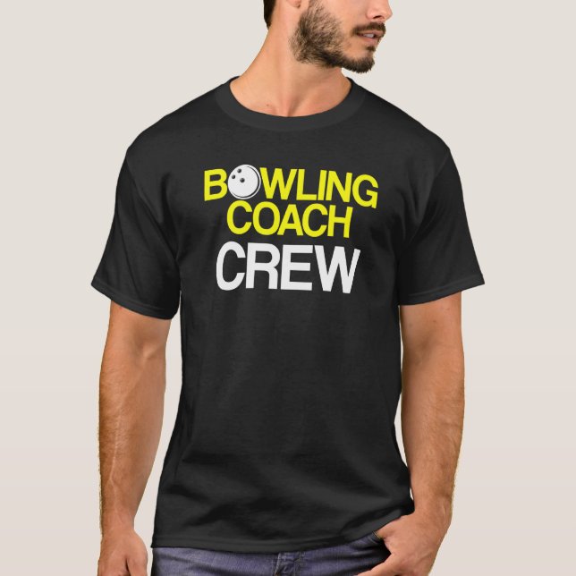 T-shirt Instructeur d'équipe de Bowling Coach 16 (Devant)
