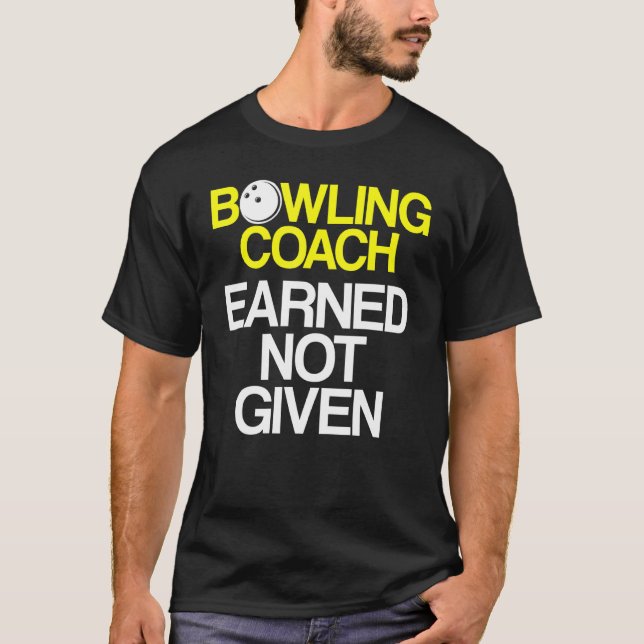 T-shirt Instructeur d'équipe de Bowling Coach 4 (Devant)