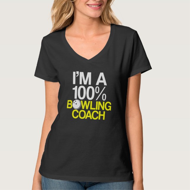 T-shirt Instructeur d'équipe de Bowling Coach 41 (Devant)
