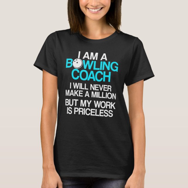 T-shirt Instructeur d'équipe de Bowling Coach 8 (Devant)