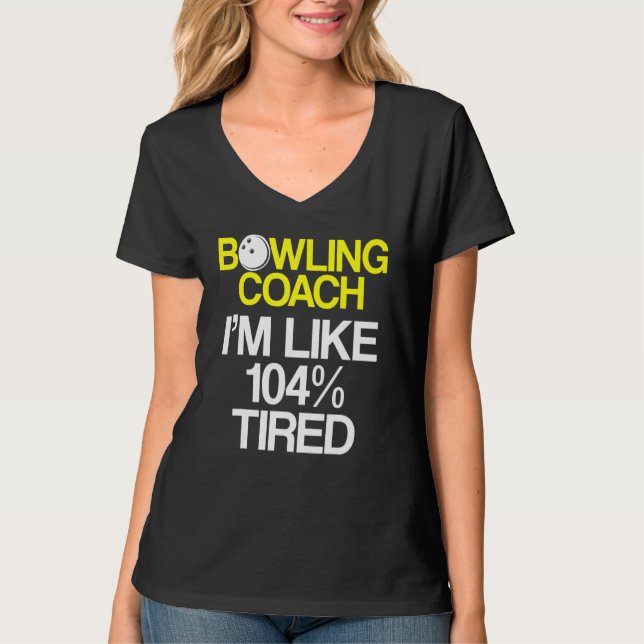 T-shirt Instructeur d'équipe de Bowling Coach 9 (Devant)