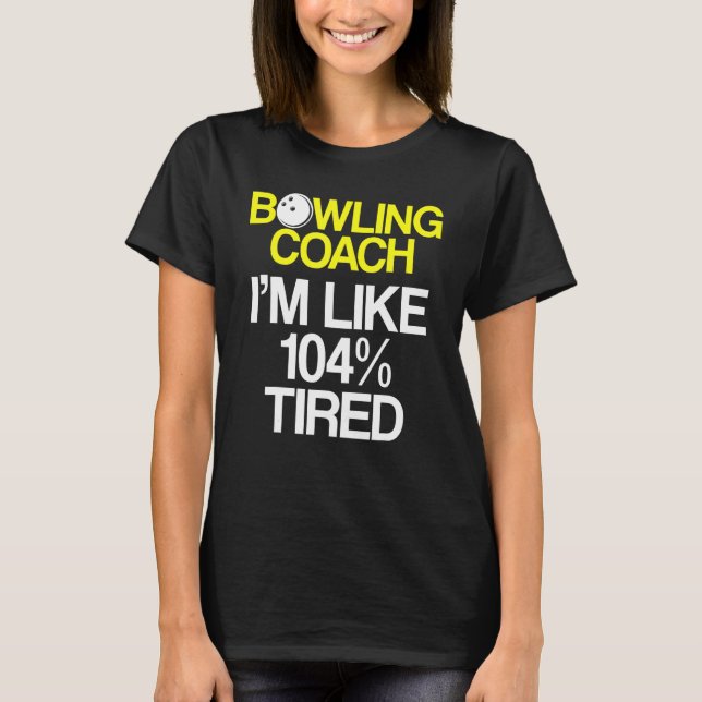 T-shirt Instructeur d'équipe de Bowling Coach 9 (Devant)