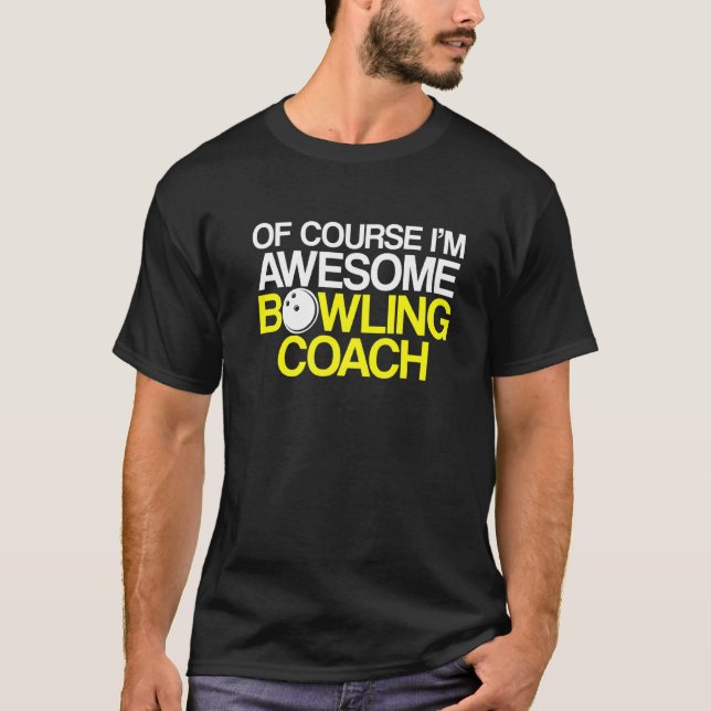T-shirt Instructeur d'équipe de Bowling Coach Player 1 (Devant)