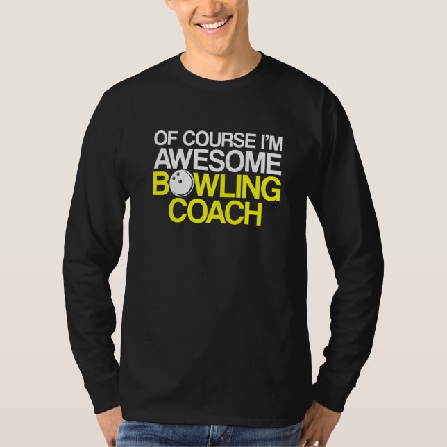 T-shirt Instructeur d'équipe de Bowling Coach Player 1 (Devant)