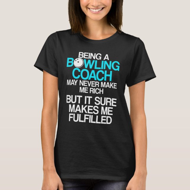 T-shirt Instructeur d'équipe de Bowling Coach Player 3 (Devant)
