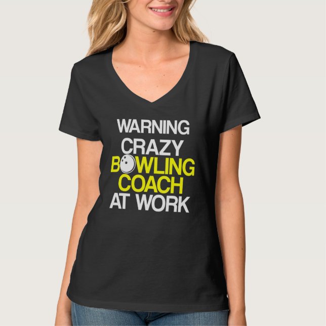 T-shirt Instructeur d'équipe de Bowling Coach Player 3 (Devant)