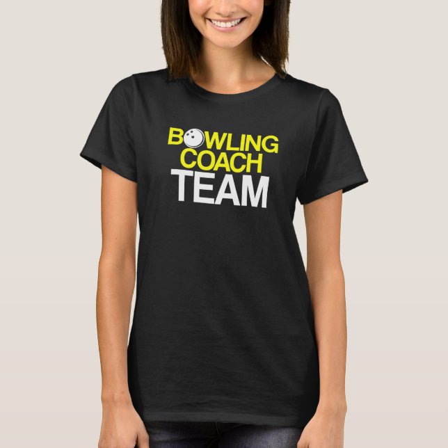 T-shirt Instructeur d'équipe de Bowling Coach Player 7 (Devant)