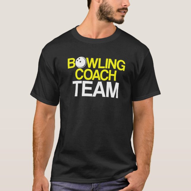 T-shirt Instructeur d'équipe de Bowling Coach Player 7 (Devant)