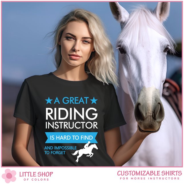T-shirt Instructeur d'équitation personnalisable (Créateur téléchargé)