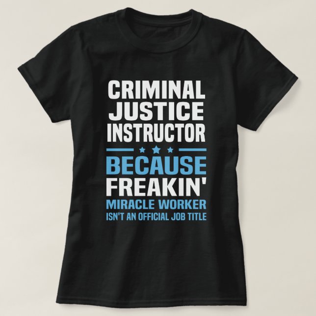 T-shirt Instructeur en justice pénale (Design devant)