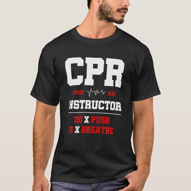 T-shirt Instructeur en RCR Instructeur en premiers soins I (Devant)