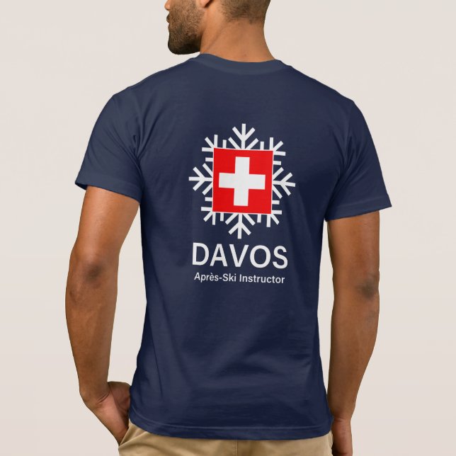 T-shirt Instructeur Suisse d'Apres-Ski de DAVOS (Dos)
