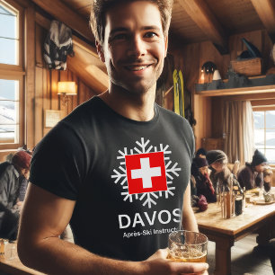 T-shirt Instructeur suisse d'après-ski de Davos