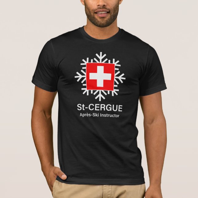 T-shirt instructeur suisse d'après-ski de Saint-Ce (Devant)