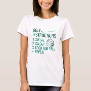 T-shirt Instructions de golf