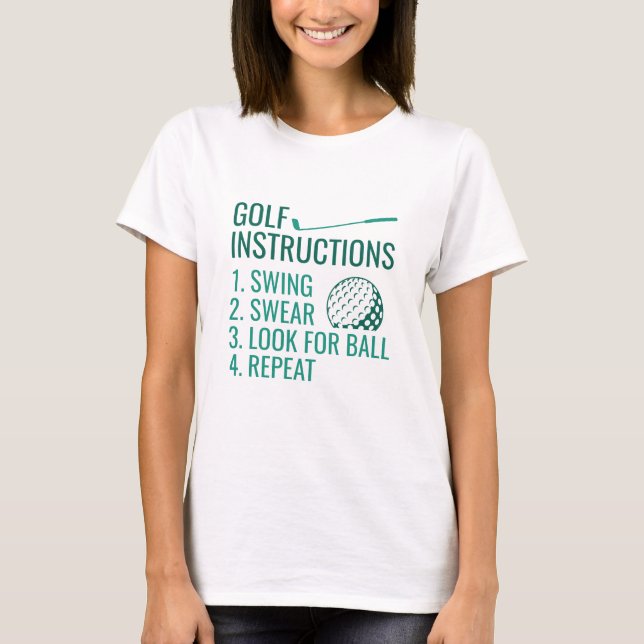 T-shirt Instructions de golf (Devant)