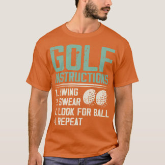 T-shirt Instructions De Golf T Chemise Pour Femmes Hommes
