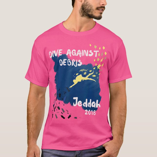 T-shirt Instructor Diving Jeddah 2018 (Devant)