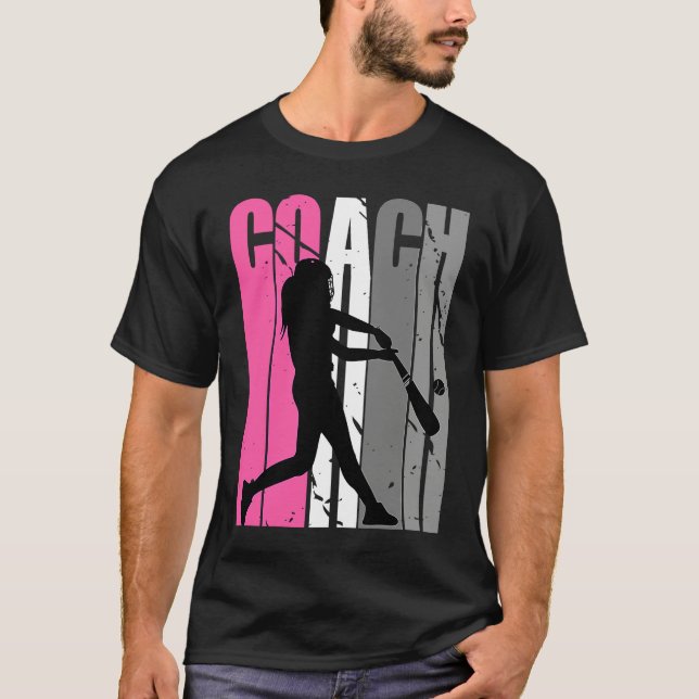T-shirt Instructrice de baseball Joueuse de softball ensei (Devant)