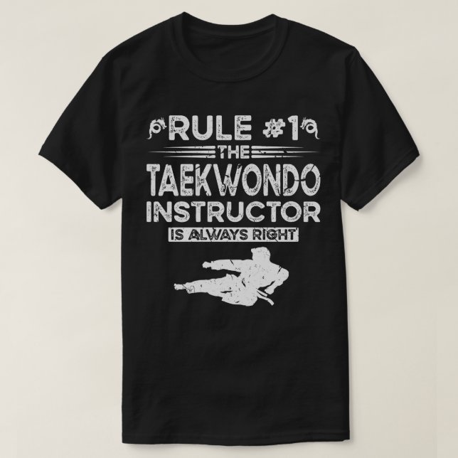 T-shirt Instructrice de Taekwondo Hommes Taekwondo (Design devant)